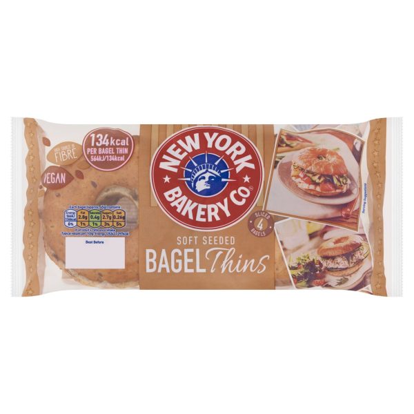 New York Bakery Co. Soft Seeded Bagel Thins