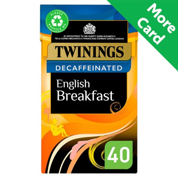 Twinings English Breakfast Decaf Tea 40 Tea Bags