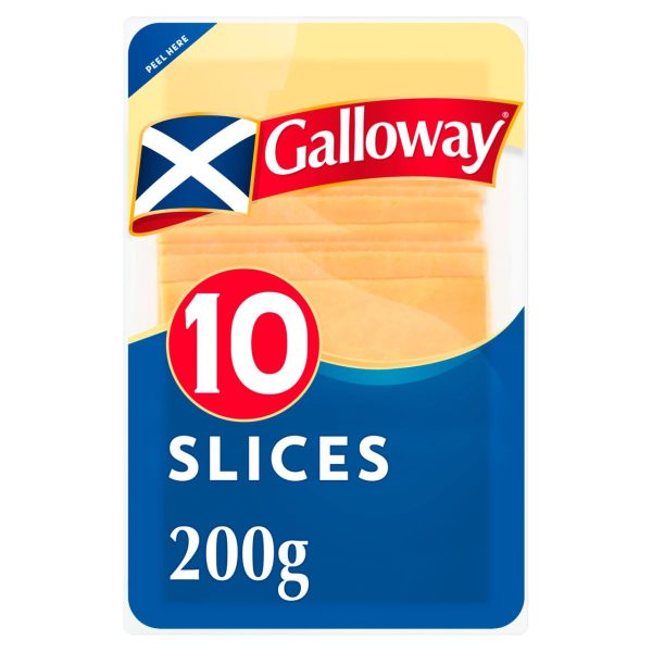 Galloway Scottish Cheddar Slices Pack Of 10