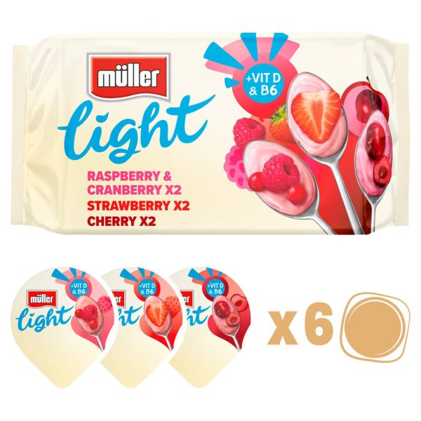 Muller Light Red Fruits Fat Free Yogurts