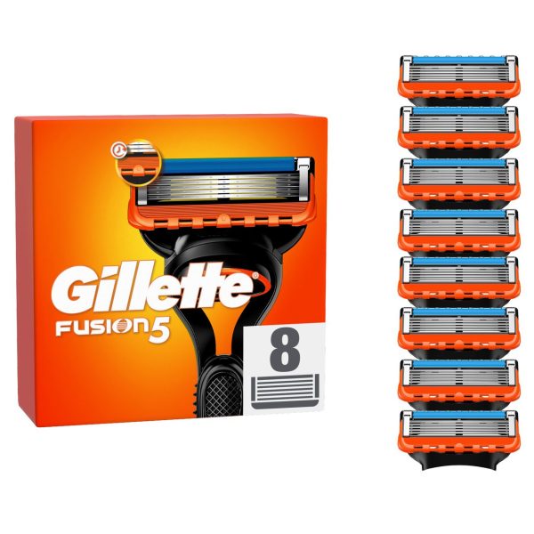 Gillette Fusion 5 Razors For Men 8 Refill Razor Blades