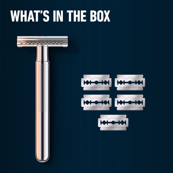 King C Gillette Double Edge Razor +5 Refill Blades