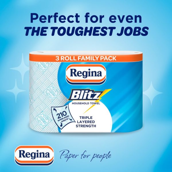 Regina Blitz Blue Household Towel Roll