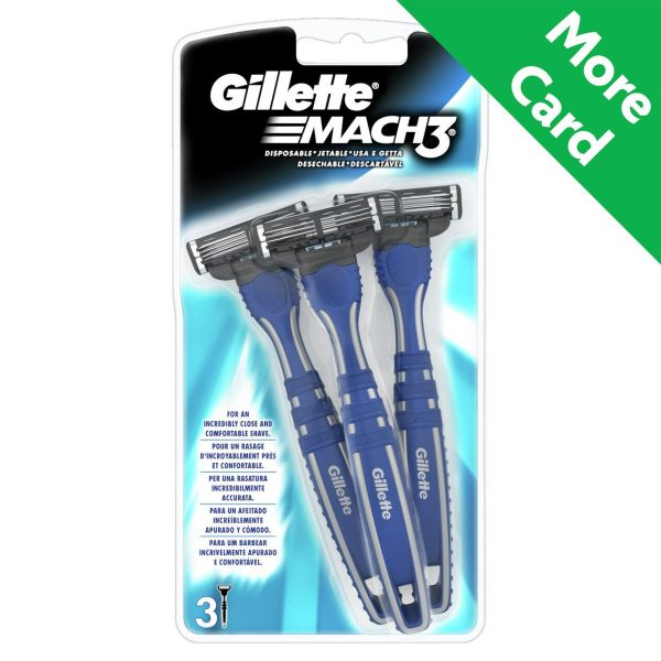 Gillette Mach3 Disposable Razors Pack of 3