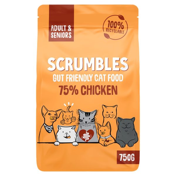 Scrumbles Adult & Seniors Dry Cat Food In Chicken