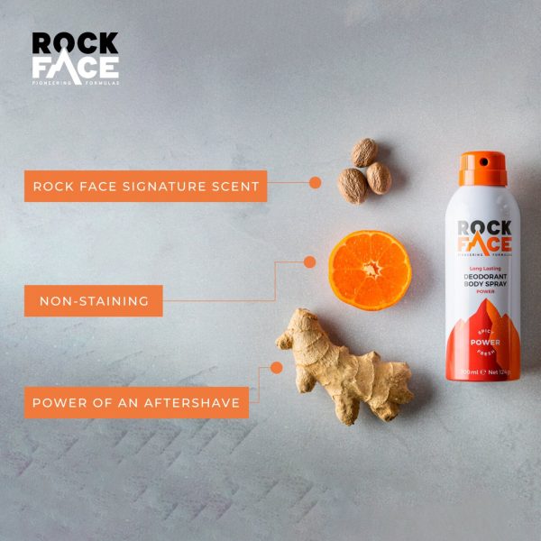 Rock Face Power Body Spray Deodorant