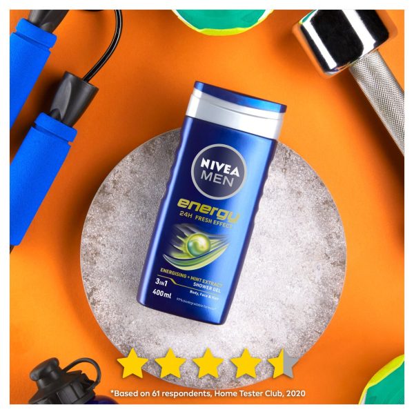 NIVEA MEN Energy Mint Extract 3 In 1 Shower Gel