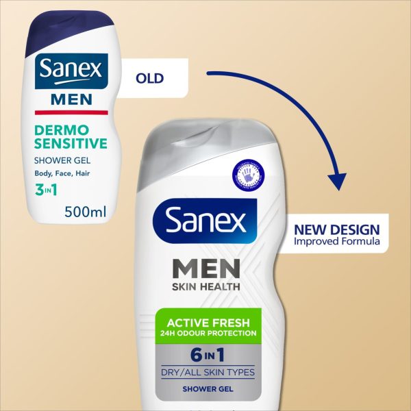 Sanex Men Skin Health Active Fresh Shower Gel