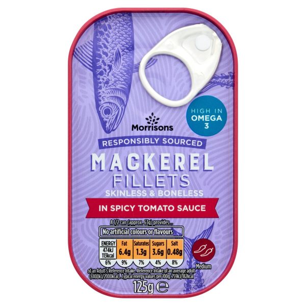 Mackerel Fillets In Spicy Tomato Sauce (125g)