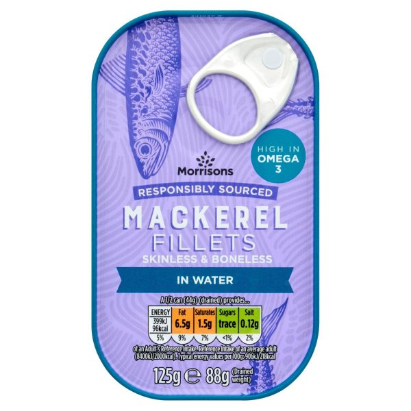 Mackerel Fillets In Water (125g)