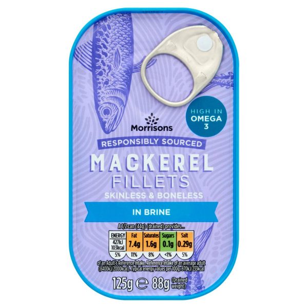 Mackerel Fillets In Brine (125g)