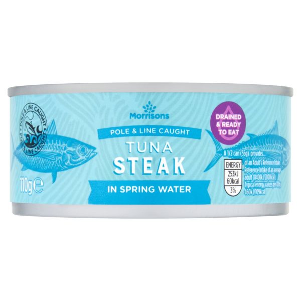 Drained Tuna Steaks With Spring Water (110g)