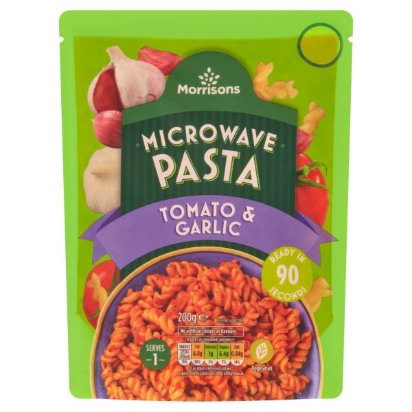 Tomato Garlic & Onion Microwave Pasta