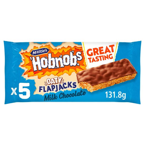 McVitie's Hobnobs Oaty Flapjacks Milk Chocolate Pack Of 5 Multipack