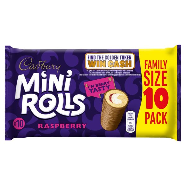 Cadbury Mini Rolls Raspberry Family Size