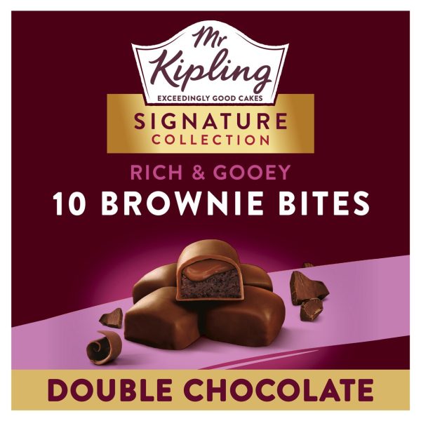 Mr Kipling Signature Double Chocolate 10 Gooey Brownie Bites