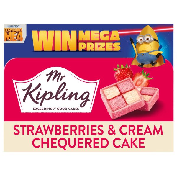 Mr Kipling Strawberry And Cream Chequer Cake