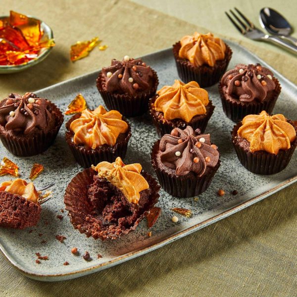 Chocolate & Caramel Mini Cupcakes