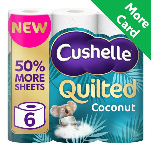 Cushelle Quilted Coconut Toilet Tissue Regular Rolls