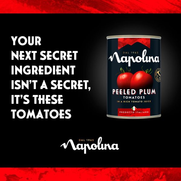 Napolina Peeled Plum Tomatoes in a Rich Tomato Juice (400g)