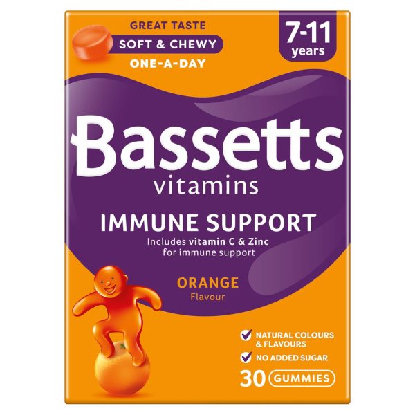 Bassetts Vitamins Immune Support 7-11 Years Orange Flavour 30 Chewies