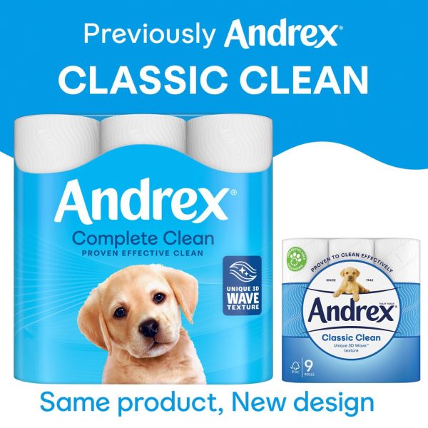 Andrex Complete Clean Toilet Tissue 12 Rolls