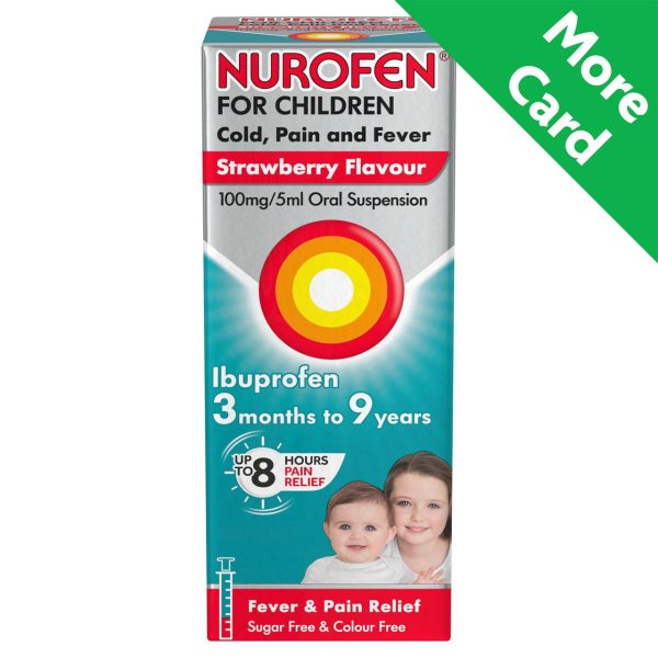 Nurofen for Children Strawberry Cold Fever/Pain Ibuprofen