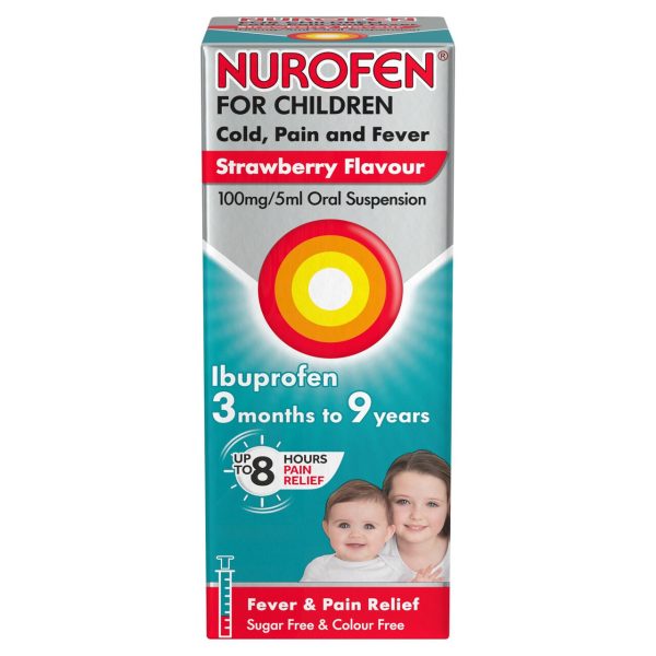 Nurofen for Children Strawberry Cold Fever/Pain Ibuprofen