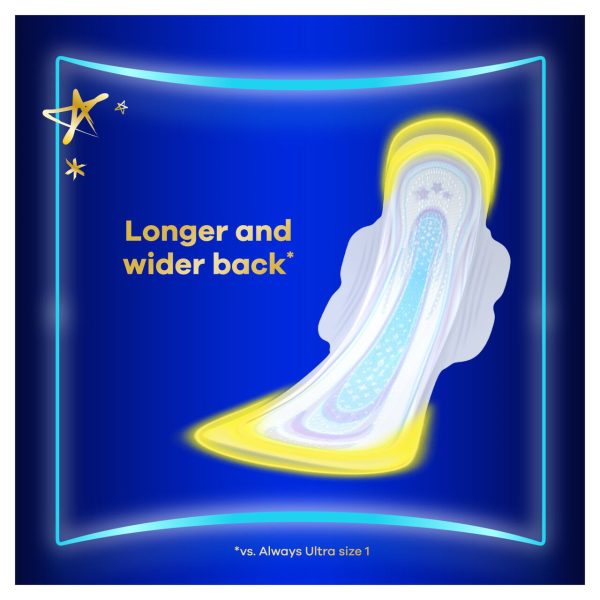 Always Ultra Sanitary Towels Secure Night Ex With Wings (Size 5)