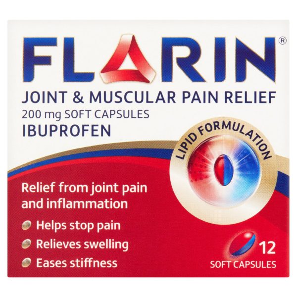 Flarin Joint & Muscular Pain Relief 200Mg Ibuprofen Soft Capsules