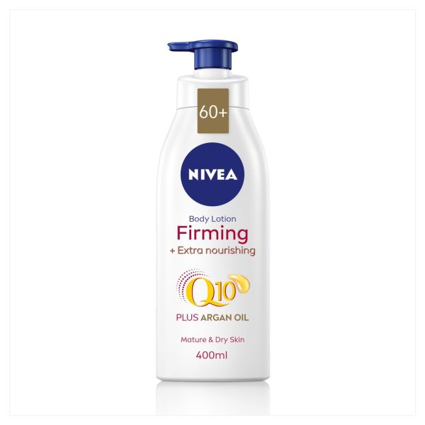 NIVEA Q10 Firming Body Lotion with Argan Oil for Mature 60+ Skin