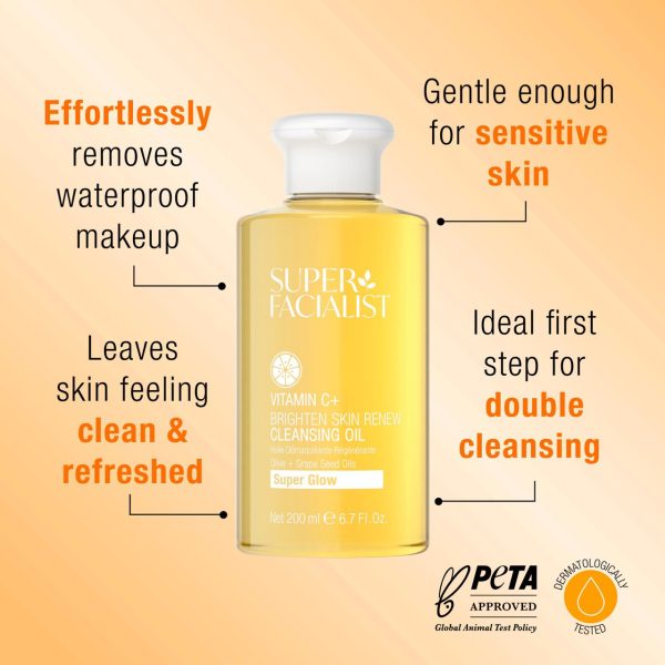 Super Facialist Vitamin C+ Brighten Skin Renew Cleansing Oil