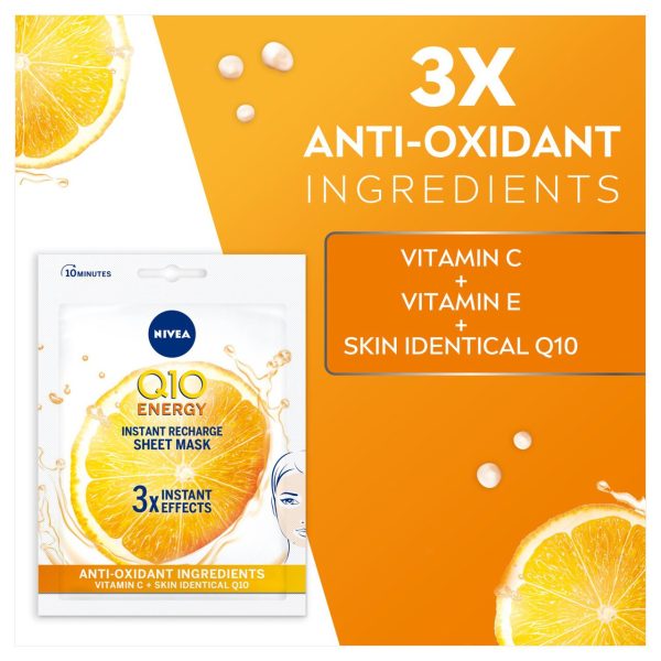 NIVEA Q10 Energy Vitamin C Face Sheet Mask