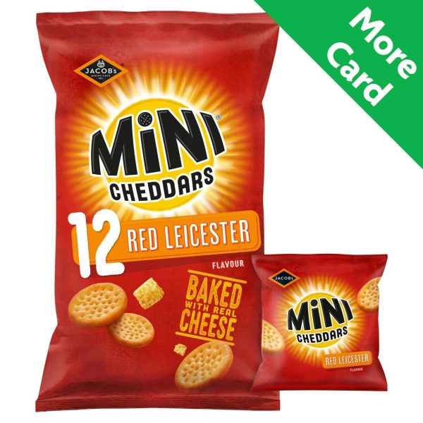 Jacob's Mini Cheddars Red Leicester Multipack Snacks Pack Of 12