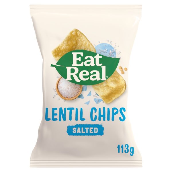 Eat Real Lentil Chips Sea Salt Flavour