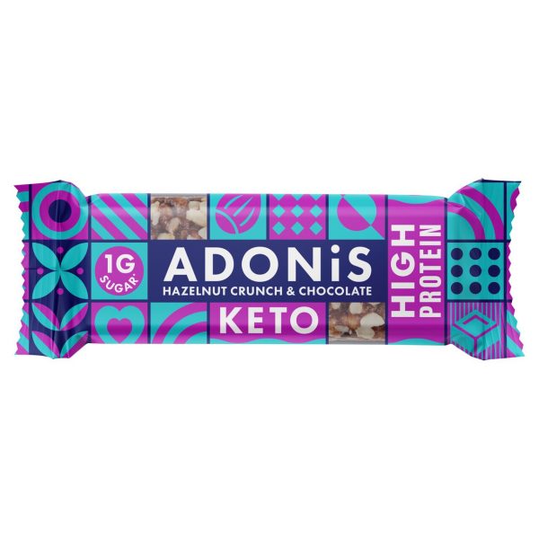 Adonis Hazelnut Crunch & Cocoa High Protein Keto Bar