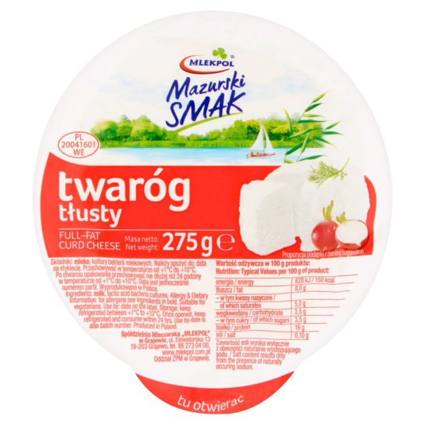 Mlekpol Mazurski Smak Full - Fat Curd Cheese