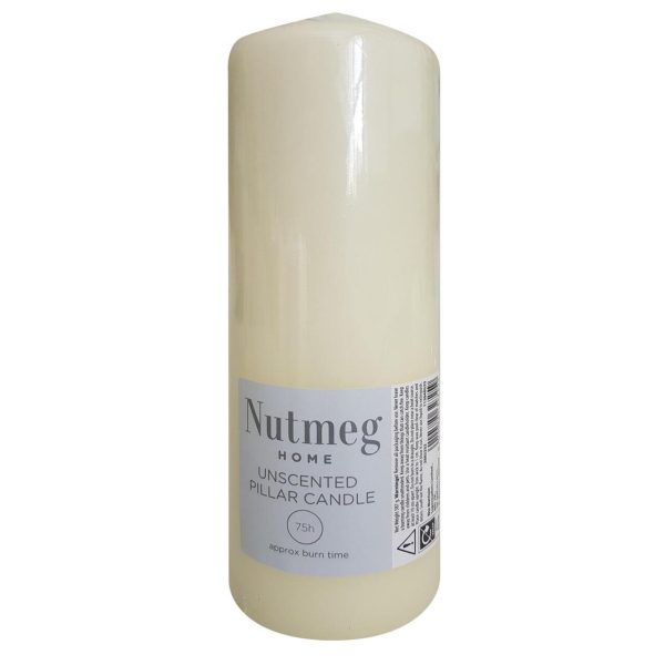 Nutmeg Home Ivory Pillar Candle Large