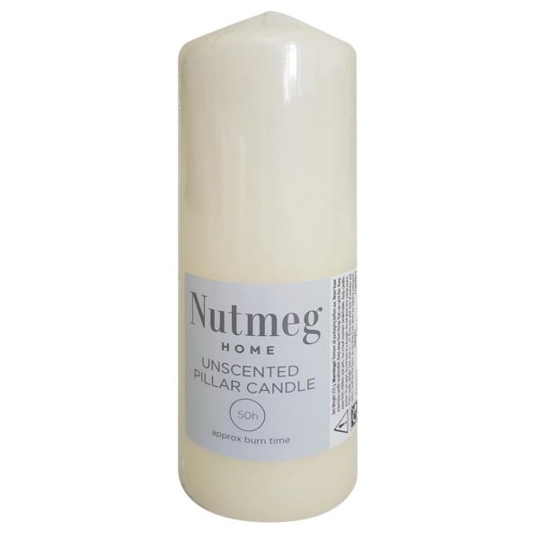 Nutmeg Home Ivory Pillar Candle Medium