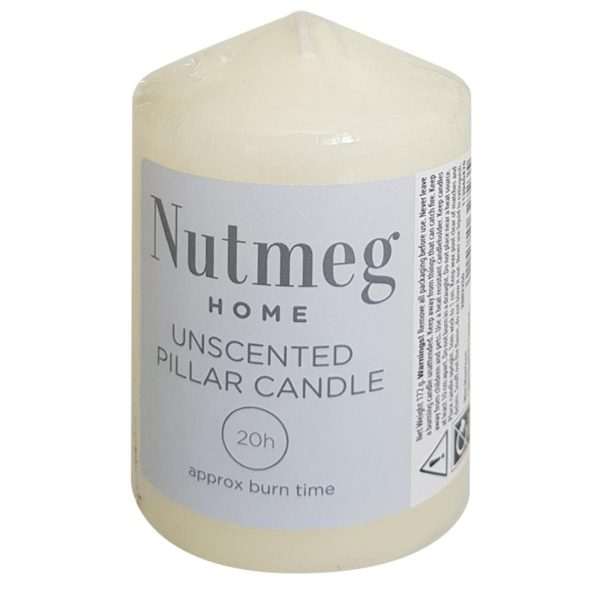 Nutmeg Home Ivory Pillar Candle Small