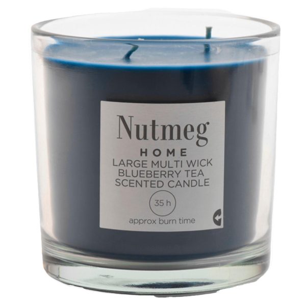 Nutmeg Home Large Multi Wick Blueberry Tea Scented Candle