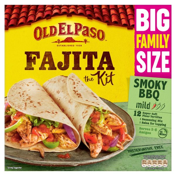 Old El Paso Original Smoky BBQ Sizzling Fajita Kit 750g