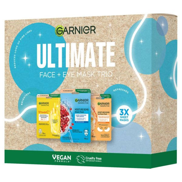 Garnier Ultimate Face And Eye Mask Trio