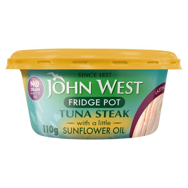 John West No Drain Fridge Pot Tuna Steak In Sunflower Oil (110g)