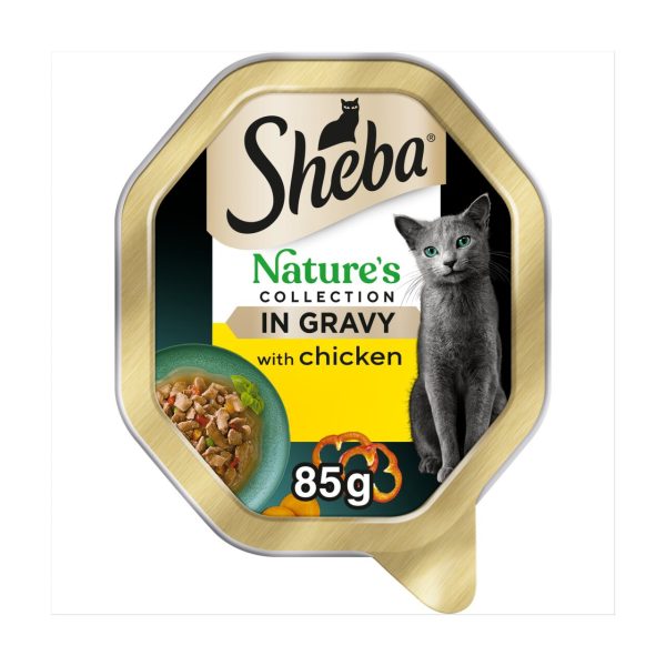 Sheba Natures Collection Cat Food Tray Chicken & Red Pepper in Gravy