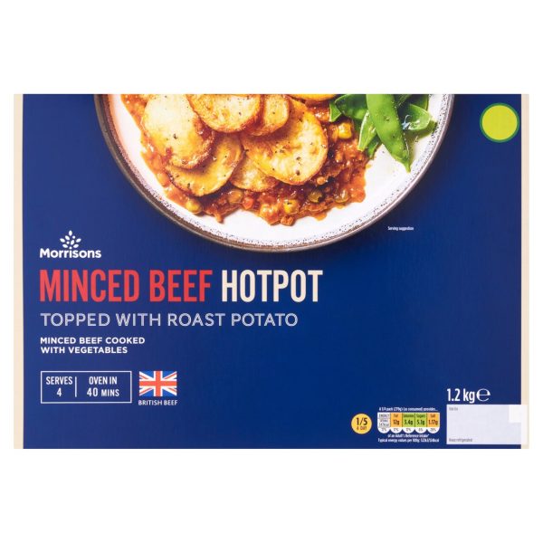 Morrisons Minced Beef Hotpot Topped with Roast Potato and Sliced Onion