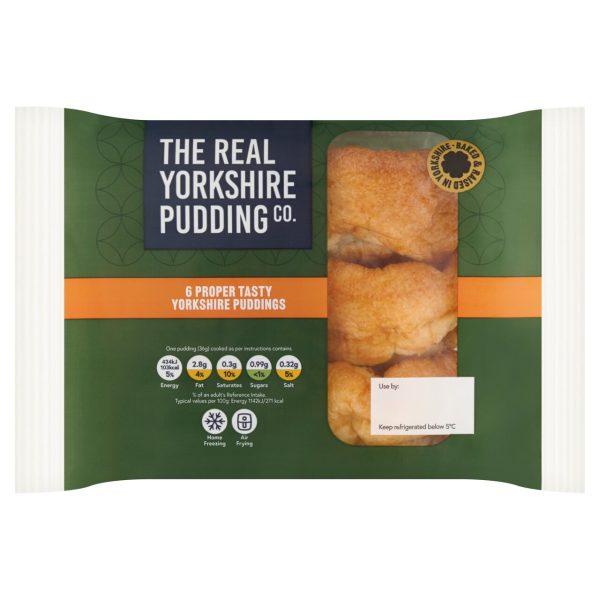 The Real Yorkshire Pudding Co. 6 Proper Tasty Yorkshire Puddings