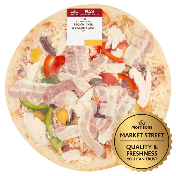 Market Street BBQ Chicken & Bacon Feast Thin Stonebaked 10" Pizza