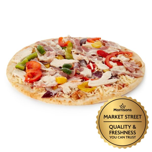 Market Street BBQ Chicken & Bacon Feast Thin Stonebaked 10" Pizza