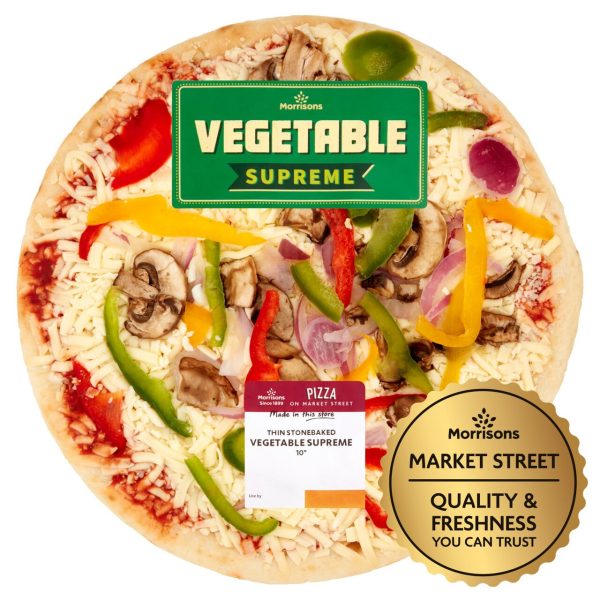 Market Street Vegetable Supreme Thin Stonebaked 10" Pizza